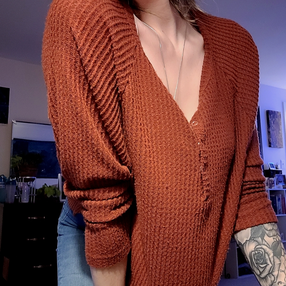 bp super soft ~ partial button down - Picture 3 of 6